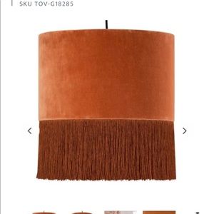 New TOV Atolla Velvet Pendant Lampshade with Tassels